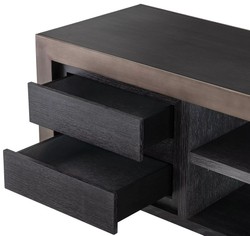 Luxus Designer TV Schrank Sideboard Schwarzgrau Bronze Luxury Designer TV Cabinet Sideboard Black Gray Bronze