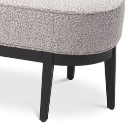 Casa Padrino panca di lusso grigio / nero 132 x 45 x A. 47 cm - Panca da soggiorno imbottita - Mobili Soggiorno - Mobili Hotel - Collezione di Lusso