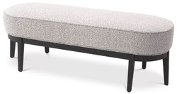 Casa Padrino panca di lusso grigio / nero 132 x 45 x A. 47 cm - Panca da soggiorno imbottita - Mobili Soggiorno - Mobili Hotel - Collezione di Lusso