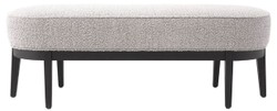 Casa Padrino panca di lusso grigio / nero 132 x 45 x A. 47 cm - Panca da soggiorno imbottita - Mobili Soggiorno - Mobili Hotel - Collezione di Lusso