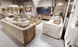 Casa Padrino poltrona di lusso oro motivo / oro - Poltrona da soggiorno e hotel nobile - Mobili per soggiorno e hotel - Qualità di Lusso