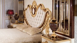Luxus Barock Massivholz Schlafzimmer Möbel Set Luxury Baroque Solid Wood Bedroom Furniture Set