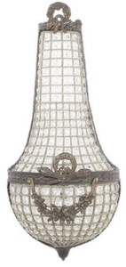Casa Padrino lámpara de pared de cristal barroco oxidado 30 x A. 70 cm - Lámpara de pared elegante en estilo barroco - Luces Barrocos - Noble y Magnífico