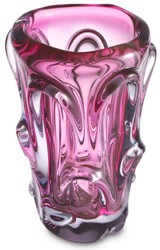 Casa Padrino luxury glass vase pink Ø 20 x H. 31 cm - Modern decorative flower vase - Decorative Accessories - Luxury Collection