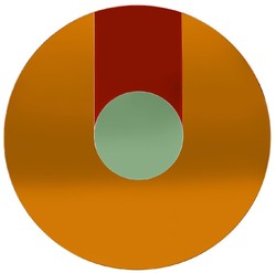 Runder Luxus Designer Spiegel Wandspiegel Mehrfarbig Round Luxury Designer Mirror Wall Mirror Multicolored