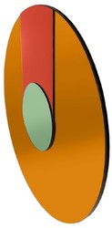 Runder Luxus Designer Spiegel Wandspiegel Mehrfarbig Round Luxury Designer Mirror Wall Mirror Multicolored
