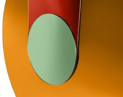 Runder Luxus Designer Spiegel Wandspiegel Mehrfarbig Round Luxury Designer Mirror Wall Mirror Multicolored