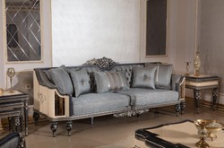 Casa Padrino tavolino barocco di lusso beige / nero / oro - Magnifico tavolo in legno massello in stile barocco - Mobili soggiorno barocco - Nobile e Magnifico