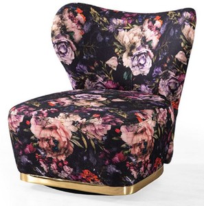 Moderner Luxus Wohnzimmer Sessel Schwarz Mehrfarbig Gold Modern Luxury Living Room Armchair Black Multicolored Gold