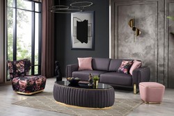 Casa Padrino sillón de lujo negro / multicolor / oro - Sillón de salón moderno con motivo de flores - Muebles de salón modernos - Colección de Lujo