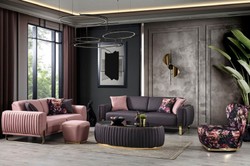 Casa Padrino sillón de lujo negro / multicolor / oro - Sillón de salón moderno con motivo de flores - Muebles de salón modernos - Colección de Lujo