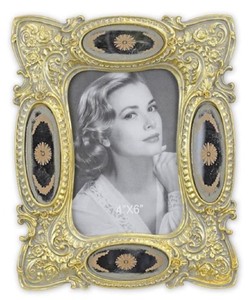 Casa Padrino baroque picture frame gold / multicolored 18.9 x H. 23.3 cm - Antique style picture frame - Living room decoration - Desk decoration - Decoration accessories in baroque style