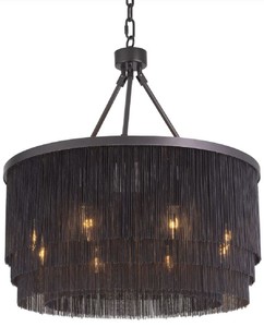 Casa Padrino lustre de luxe en acier de luxe bronze Ø 60 x H. 68 cm - Lustre Rond pour Hôtel et Restaurant - Qualité de Luxe