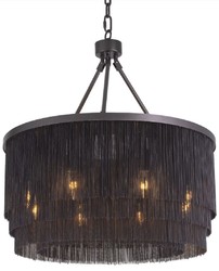 Casa Padrino lustre de luxe en acier de luxe bronze Ø 60 x H. 68 cm - Lustre Rond pour Hôtel et Restaurant - Qualité de Luxe