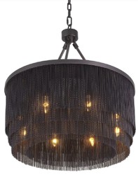 Casa Padrino lustre de luxe en acier de luxe bronze Ø 60 x H. 68 cm - Lustre Rond pour Hôtel et Restaurant - Qualité de Luxe
