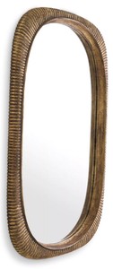 Casa Padrino miroir de luxe or antique 95 x 6 x H. 142 cm - Miroir mural acajou - Miroir de salon - Miroir de vestiaire - Collection de Luxe
