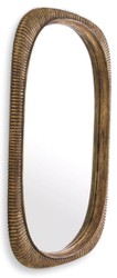 Casa Padrino luxury mirror antique gold 95 x 6 x H. 142 cm - Mahogany wall mirror - Living room mirror - Cloakroom mirror - Luxury Collection