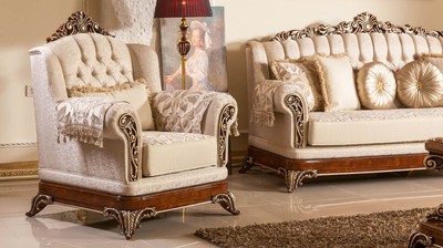 Casa Padrino Luxus Barock Sessel Gold / Braun / Bronzefarben - Prunkvoller Wohnzimmer Sessel mit elegantem Muster - Barock Wohnzimmer & Hotel Möbel - Edel & Prunkvoll