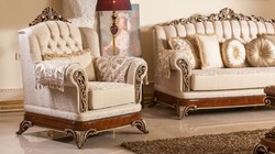 Casa Padrino luxury baroque armchair gold / brown / bronze - Magnificent living room armchair with elegant pattern - Baroque living room & hotel furniture - Noble & Magnificent
