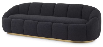 Luxus Designer Wohnzimmer Hotel Sofa Schwarz Messing Luxury Designer Living Room Hotel Sofa Black Brass