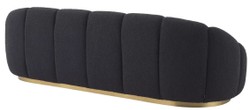 Casa Padrino sofá de lujo negro / latón 230 x 80 x A. 71 cm - Sofá de Salón y Hotel - Muebles de Salón y Hotel - Calidad de Lujo