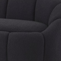 Casa Padrino sofá de lujo negro / latón 230 x 80 x A. 71 cm - Sofá de Salón y Hotel - Muebles de Salón y Hotel - Calidad de Lujo