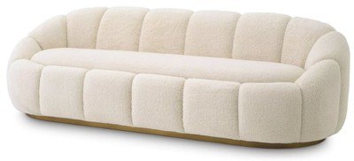 Luxus Designer Wohnzimmer Hotel Sofa Creme Messing Luxury Designer Living Room Hotel Sofa Cream Brass