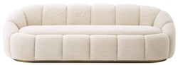 Casa Padrino sofá de lujo crema / latón 230 x 80 x A. 71 cm - Sofá de Salón y Hotel - Muebles de Salón y Hotel - Calidad de Lujo