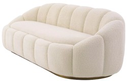 Casa Padrino sofá de lujo crema / latón 230 x 80 x A. 71 cm - Sofá de Salón y Hotel - Muebles de Salón y Hotel - Calidad de Lujo