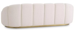 Casa Padrino canapé de luxe crème / laiton 230 x 80 x H. 71 cm - Canapé de Salon & Hôtel - Mobilier de Salon & Hôtel - Collection de Luxe
