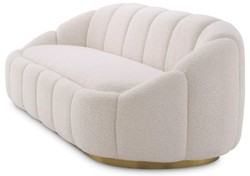 Casa Padrino canapé de luxe crème / laiton 230 x 80 x H. 71 cm - Canapé de Salon & Hôtel - Mobilier de Salon & Hôtel - Collection de Luxe