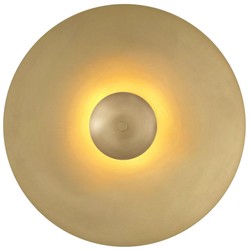 Casa Padrino Applique Murale LED de Luxe Laiton Antique Ø 37,5 cm - Applique Murale Ronde en Métal - Applique Murale Hôtel & Restaurant - Collection de Luxe