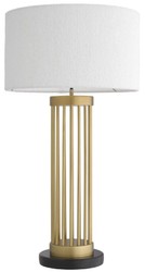 Luxus Designer Tischleuchte mit Marmorsockel Antik Messing Schwarz Weiß Luxury Designer Table Lamp with Marble Base Antique Brass Black White