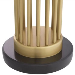 Luxus Designer Tischleuchte mit Marmorsockel Antik Messing Schwarz Weiß Luxury Designer Table Lamp with Marble Base Antique Brass Black White