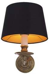 Casa Padrino luxury wall lamp with swivel arm vintage brass / black 22 x 21.5 x H. 27.5 cm - Hotel & Restaurant Light