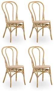 Luxus Garten Terrassen Stuhl 4er Set Naturfarben Luxury Garden Terraces Chair Set of 4 Natural Luxus Garten Terrassen Stuhl 4er Set Naturfarben Luxury Garden Terraces Chair Set of 4 Natural