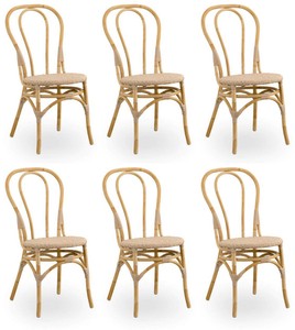 Luxus Garten Terrassen Stuhl 6er Set Naturfarben Luxury Garden Terraces Chair Set of 6 Natural Luxus Garten Terrassen Stuhl 6er Set Naturfarben Luxury Garden Terraces Chair Set of 6 Natural