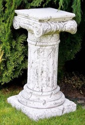 Casa Padrino pilier baroque blanc antique 36 x 36 x H. 70 cm - Magnifique Pilier de Jardin de Style Baroque - Pilier de Décoration de Jardin - Accessoires Décoration Jardin & Terrasse Baroque