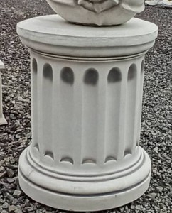 Casa Padrino piedistallo barocco grigio Ø 48 x A. 59 cm - Magnifica piedistallo da giardino in stile barocco - Piedistallo rotonda in pietra decorativa da giardino - Accessori decorativi giardini