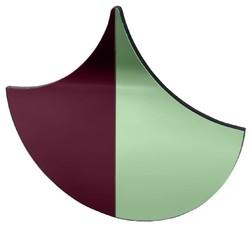 Casa Padrino designer wall mirror purple / green 70 x 3 x H. 62 cm - Wardrobe mirror - Living room mirror - Luxury Quality - Designer Furniture