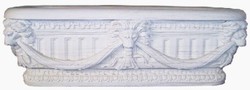 Casa Padrino baignoire baroque de luxe tête de lion blanc 180 cm - Baignoire autoportante en marbre - Accessoires de salle de bain baroque - Noble & Magnifique