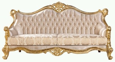 Luxus Barock Wohnzimmer Sofa Beige Gold Luxury Baroque Living Room Sofa Beige Gold
