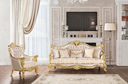 Luxus Barock Wohnzimmer Sofa Beige Gold Luxury Baroque Living Room Sofa Beige Gold