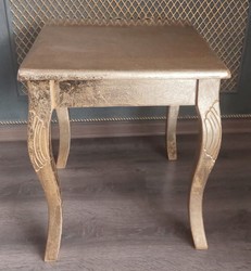 Casa Padrino mesa auxiliar barroco de lujo oro - Mesa de madera maciza hecho a mano en estilo barroco - Muebles de salón barrocos - Noble y Magnífica