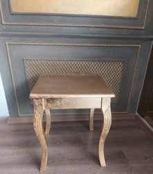 Casa Padrino mesa auxiliar barroco de lujo oro - Mesa de madera maciza hecho a mano en estilo barroco - Muebles de salón barrocos - Noble y Magnífica