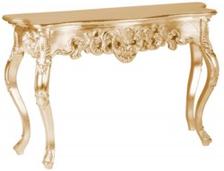 Casa Padrino console baroque or - Table console en bois massif faite à la main avec des décorations nobles - Mobilier Baroque