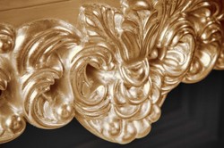 Casa Padrino console baroque or - Table console en bois massif faite à la main avec des décorations nobles - Mobilier Baroque