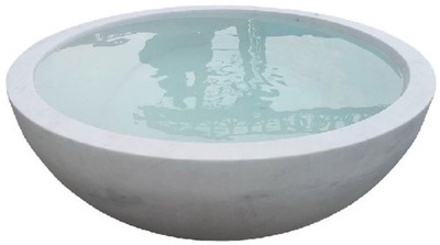 Casa Padrino Baignoire de Luxe Blanc Ø 150 x H. 60 cm - Baignoire Autoportante Ronde en Marbre - Accessoires de Salle de Bain de Luxe en Marbre