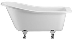 Casa Padrino luxury Art Nouveau bathtub white / silver 150 x 75 x H. 78 cm - Freestanding retro acrylic bathtub - Retro bathroom furniture