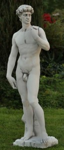 Casa Padrino Scultura Art Nouveau del Giardino Grigio 33 x 32 x A. 120 cm - Elegante Decorazione da Giardino Figura in Pietra - Accessori Decorativi da Giardino Barocco e Art Nouveau